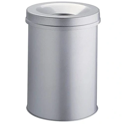 Afbeelding van Durable 330510 Prullenbak 15 l (Ø x h) 260 mm 357 Staal Grijs 1 stuk(s)