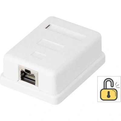 Afbeelding van Renkforce 1 poort Netwerkdoos Opbouw (op muur) CAT 6 KSV ND10 Wit RF 4473849