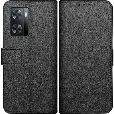 Afbeelding van Just in Case PU leer Book Zwart OPPO A57