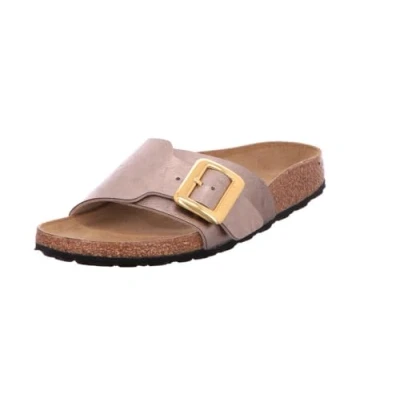 Afbeelding van Birkenstock Cushion Buckle Sandalen, Dames, Maat: 41, Graceful taupe Schoenen