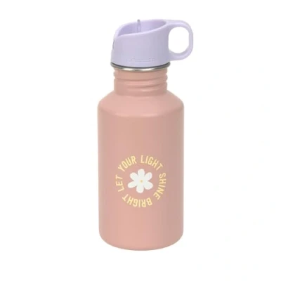 Image de LÄSSIG Gourde en acier inoxydable sans BPA 500 ml pour enfants, crèche, maternelle, anti fuite avec bouchon boisson sportive/bouteille inoxydable, motif fête, rose/violet