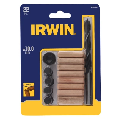 Afbeelding van DeuvelSet 22PCS, 16 deuvels 10mm, houtboor 4 centreerpunten, 1 dieptestop