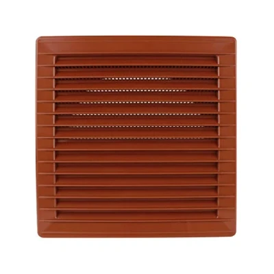 Afbeelding van MKK Ventilatierooster vierkant Ø 100 120 125 150 mm kunststof lamellenrooster baksteenrood