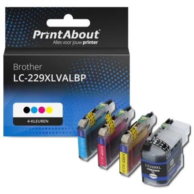 Afbeelding van Huismerk Brother LC 229XLVALBP Inktcartridge 4 kleuren Voordeelbundel Extra hoge capaciteit