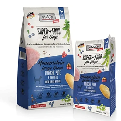Afbeelding van MAC&#039;s Superfood Hondenvoer Large Breed Mono Kalkoen 3kg Hondenbrokken
