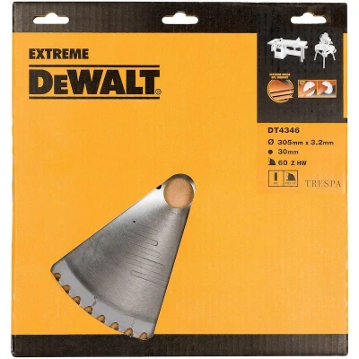 Afbeelding van DEWALT DT4346 QZ cirkelzaagblad TRESPA 305x30x60T, HT, positief 5, kerf 3,2mm