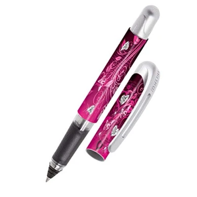 Afbeelding van ONLINE Ergonomische balpen Pink Dreams, voor basis en middelbare school, zachte grip links rechtshandigen, standaard inktvullingen, navulbaar, blauw, studenten