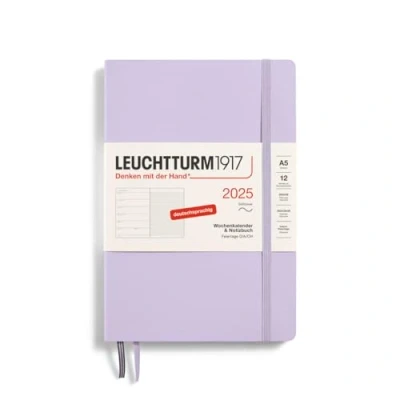 Afbeelding van LEUCHTTURM1917 370507 Week en notitieblok 2025, middelgroot (A5), softcover, paars, Duits