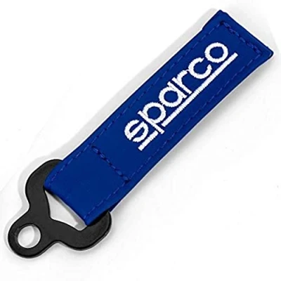 Afbeelding van Sparco Sleutelhanger Leren Keychain Blauw