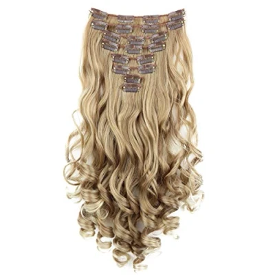 Afbeelding van PRETTYSHOP XXL haarverlenging, 35 cm, 8 delig, golvend, blond mix CES207 1