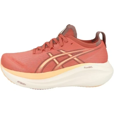 Afbeelding van ASICS Gel Nimbus 27, Sneaker Femme, 41.5 EU, Dark Pink Clay Orange Glow, EU
