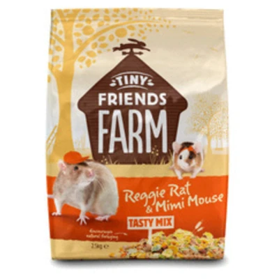 Afbeelding van Tiny Friends Farm Reggie Rat &amp; Mimi Mouse Rattenvoer 2.5 kg