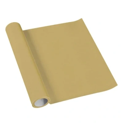 Afbeelding van PAW tafelloper van airlaid (40 cm x 5 m) I tafeldecoratie communie bevestiging bruiloft verjaardag party doop tafelkleed effen goud Kleur: