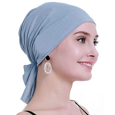 Afbeelding van osvyo Bamboe chemosjaal voor vrouwen, haaruitval, , verzegelde verpakking, BAMBUS HEMEL BLAUW