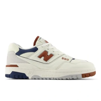 Afbeelding van New Balance BB550 Unisex Sneakers laag white, Maat: 45, White Leer en imitatieleer