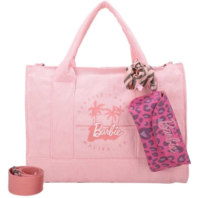 Afbeelding van Fritzi aus Preussen Malibu Barbie Washed Tote Bag in zacht denim roze, L