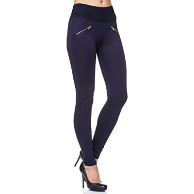 Afbeelding van Elara Chunkyrayan stretchbroek voor dames, skinny jegging, Blauw