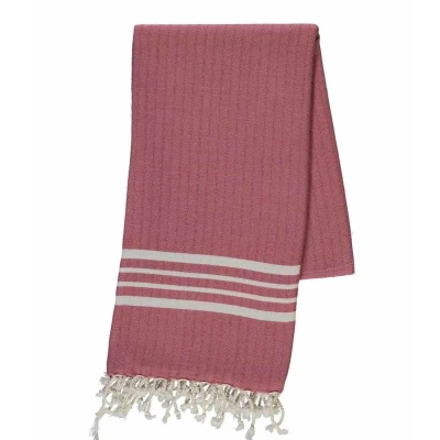 Afbeelding van Hamamdoek Krem Sultan Dusty Rose van Lalay
