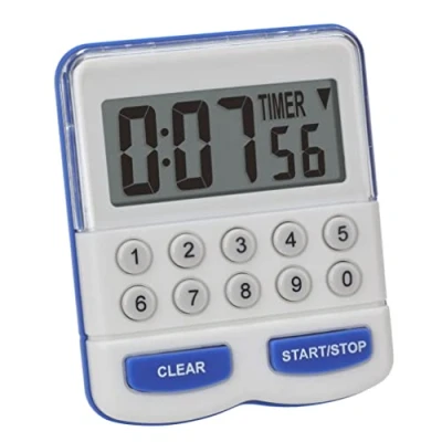 Afbeelding van TFA Dostmann Elektronische timer en stopwatch 38.2010 digitale keukentimer wit blauw L 64 x B 25 (40) H 76 mm
