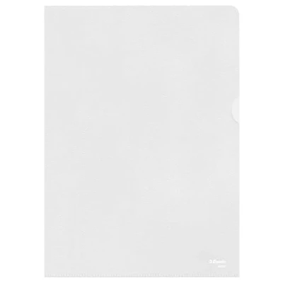 Afbeelding van Esselte L map, kleurloos, gestructureerd, 85 micron, A4 Economy doos van 100 stuks map