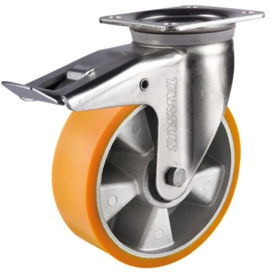 Afbeelding van Zwenkwiel 200 mm met rem Zwaarlast 800 kg.
