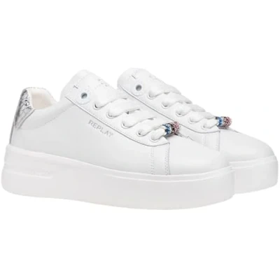 Afbeelding van Replay University FUN Sneakers laag, Dames, Maat: 37, White Leer en imitatieleer