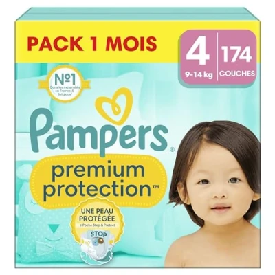 Afbeelding van Pampers Premium Protection Luiers Maat 4 (9 14 kg) 174 stuks