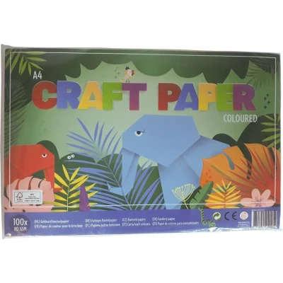 Afbeelding van Basic Knutselpapier Gekleurd 100 Vel A4