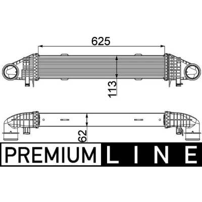Afbeelding van MAHLE ORIGINAL CI 359 000P Intercooler MERCEDES BENZ: E Class Saloon, C T modell, Saloon