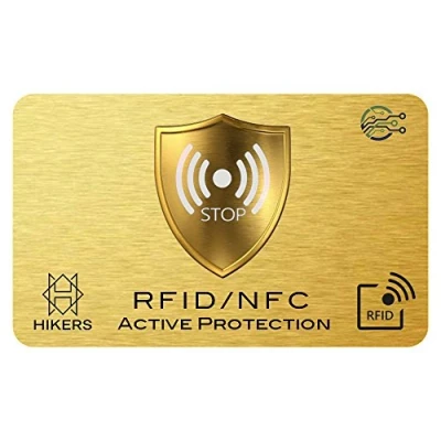 Afbeelding van RFID /NFC kaartbescherming, contactloos, geen hoesjes en tassen, de portemonnee is volledig beschermd, creditcards, paspoort (3 kaarten)