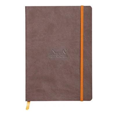 Afbeelding van Rhodia 117453C Rhodiarama notitieboek met zachte omslag, gestippeld, 80 vellen, ivoorpapier 90 g, A5, 148 x 210 mm, bladwijzer, binnenvak, 1 stuk, chocoladebruin