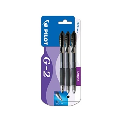 Afbeelding van Pilot G2 druk gelpen 3 stuks zwart