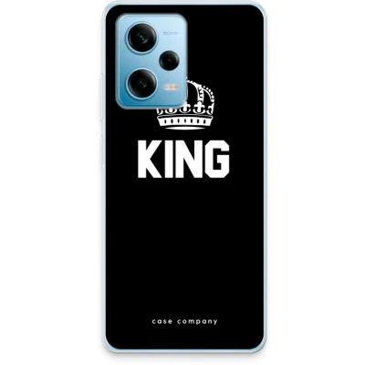 Afbeelding van Case Company® hoesje geschikt voor Xiaomi Redmi Note 12 Pro 5G King zwart Soft Cover Telefoonhoesje Bescherming aan alle Kanten en Schermrand