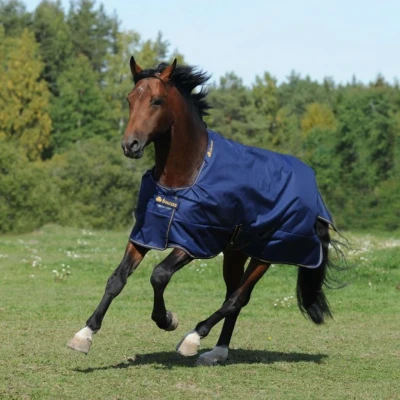 Afbeelding van Bucas Irish Turnout 150 Navy Goud Bovenlengte: 165 cm &amp; Onderlengte: 213