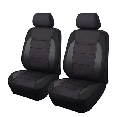 Afbeelding van Flying Banner Voorstoelhoezen, compatibel met airbags, van netweefsel, universele bescherming voor de meeste auto&#039;s, vrachtwagens, bestelwagens, SUV&#039;s (zwart)