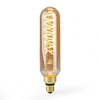 Afbeelding van LED lamp E27 Buis Nedis (9W, 600lm, 2000K, Dimbaar, Goud)