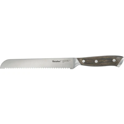 Afbeelding van Metaltex Heritage Broodmes Houten greep Lemmet 22 cm Gehele mes 33