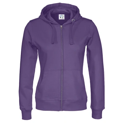 Afbeelding van Cottover HOODIE FULL ZIP LADY GOTS GECERTIFICEERD 141009 Paars