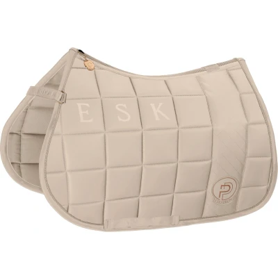 Afbeelding van Eskadron Platinum Dressuurzadeldekje Big Square Faux Leather Tan Taupe Pony