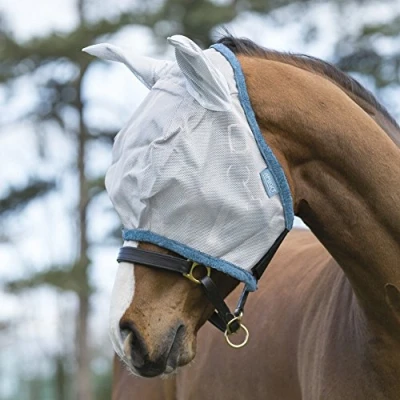 Afbeelding van Amigo Vliegenmasker Silver/Dark Grey Pony