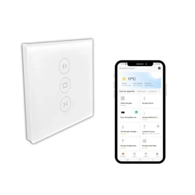 Afbeelding van Konyks Vollo Max 3 slimme rolluikschakelaar, eenvoudige installatie, spraakbesturing met Alexa, Google Home en Siri op afstand, tijdprogrammering,
