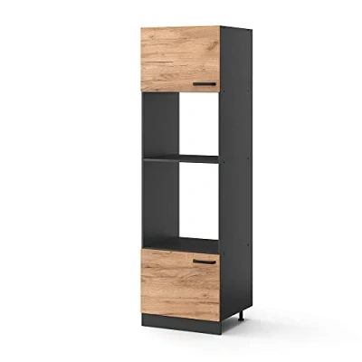 Afbeelding van Vicco Magnetronkast R Line, Krachtige eik goud/Antraciet, 60 cm