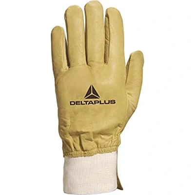 Afbeelding van Delta Plus DPCBHV208 handschoenen, van rundleer, waterafstotend, maat 08, camel