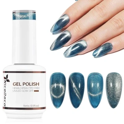 Afbeelding van Nicedeco 15 ml Cat Eye Gel nail Polish, UV/LED, soak off, magnetische gel, art, manicure, pedicure, voor professioneel, salon en thuis, gebruik N310