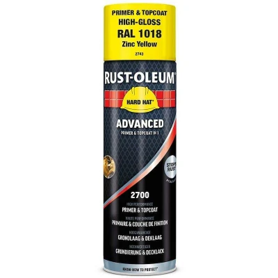 Afbeelding van Rust Oleum Grondverf &amp; Lak in 1 spuitbus GEEL RAL1018