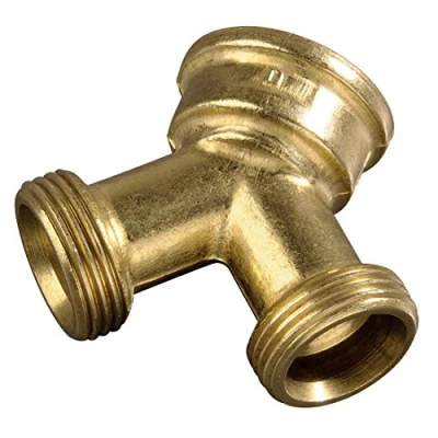 Afbeelding van Xavax Y aansluiting voor watertoevoerslang (2 weg aanzuigslang, 26,9 mm (3/4 inch) van messing, collector) goudkleurig