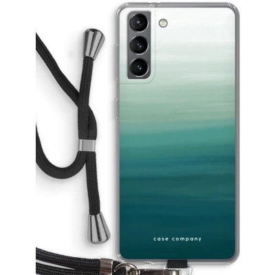 Afbeelding van Case Company® hoesje met Koord geschikt voor Samsung Galaxy S21 Ocean Telefoonhoesje Zwart Bescherming aan alle Kanten en Over de Schermrand