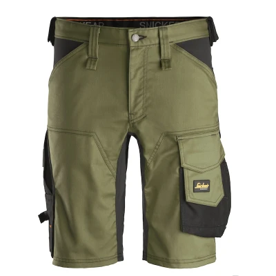 Afbeelding van SNICKERS 6143 AllroundWork stretch short (khaki groen) 61433104060