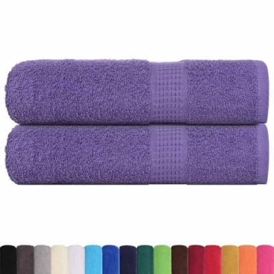 Afbeelding van vidaXL Handdoeken 2 st 50x100 cm 360 g/m² 100% katoen paars