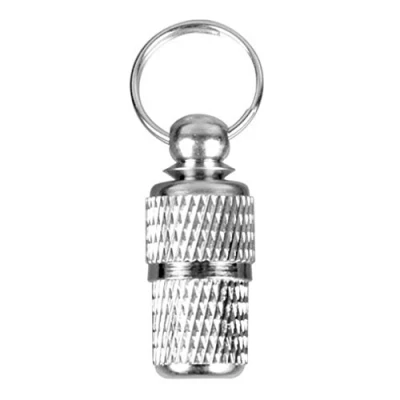 Image de Trixie DOG Copenhagen Tube d&#039;Étiquette Porte Adresse/Nom Pendentif d&#039;Identification Étanche en Métal Chromé pour Chien/Chat/Animaux de Compagnie, Chrome